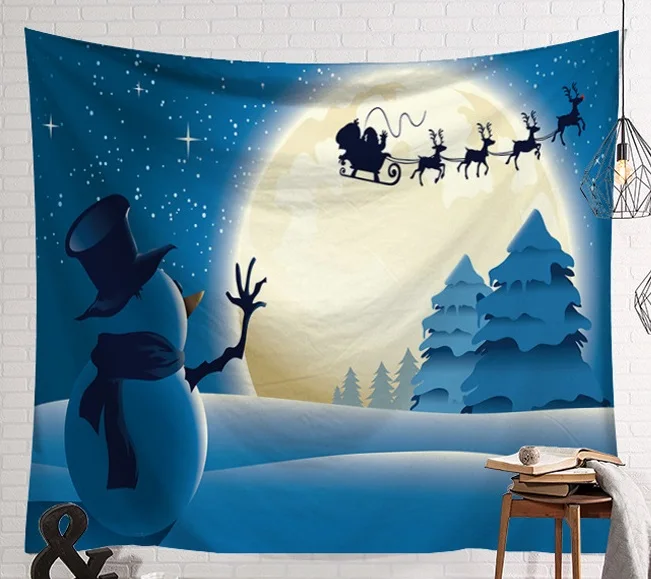 CAMMITEVER Рождество гобелен стене висит подарок Рождество Рождеством гобелен Санта Клаус олень ткань оптовая продажа