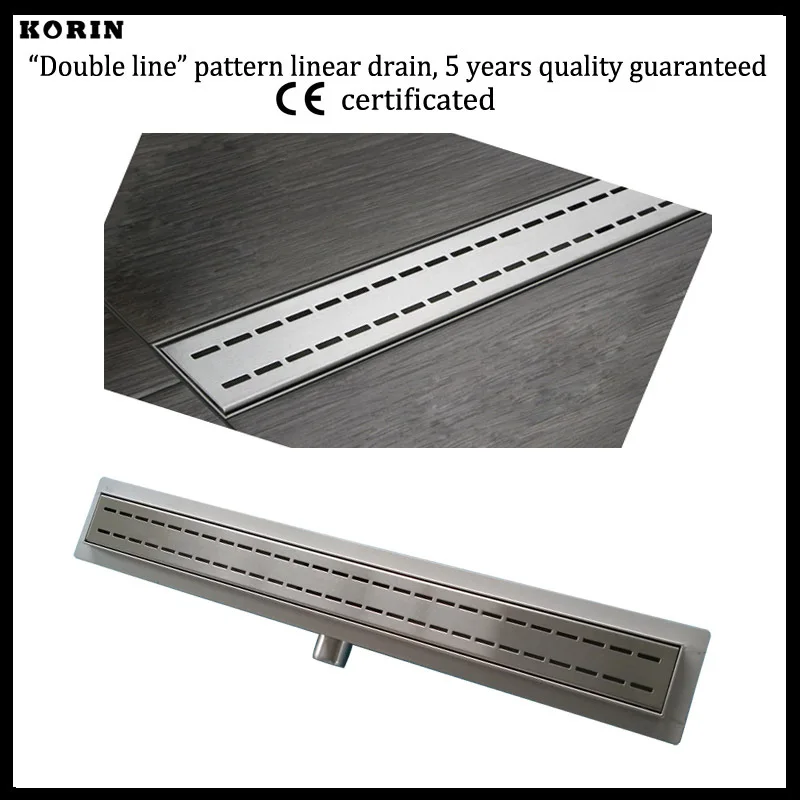 600mm "Double" Style Stainless Steel 304 Linear Shower Drain