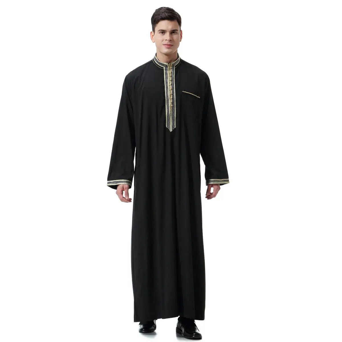 

Men Saudi Arabic Thobe Kaftan Abaya Long Robe Thoub Daffah Dishdasha Dubai Muslim Dress Eid Jubba Middle Eastern Ramadan Clothes