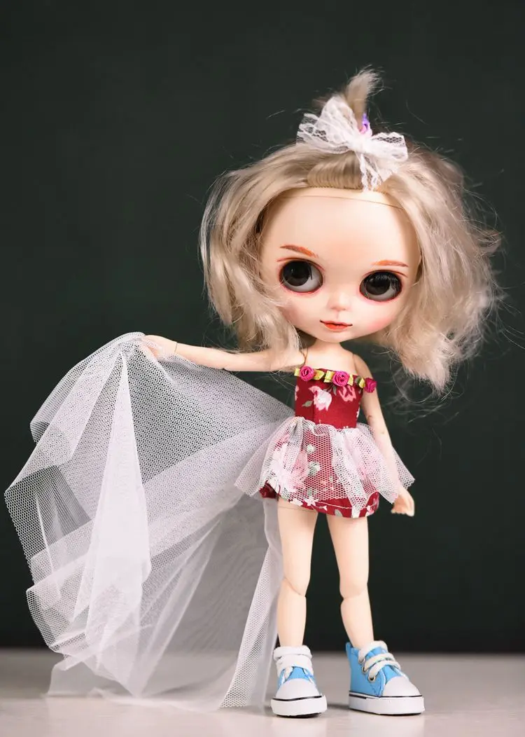 Кукла Blyth azone одежда 1/6 аксессуары для кукол bjd Сетчатое Цветочное платье ручной