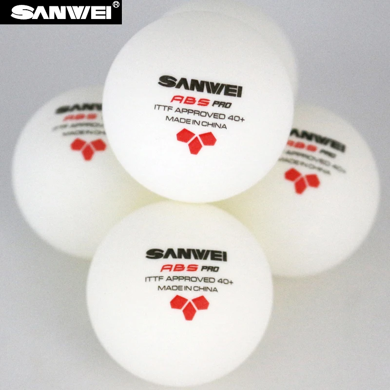 6 шариков SANWEI золото 3-Star пластик 40+ мяч для настольного тенниса ITTF одобренный материал ABS поли шарики для пинг-понга оптом