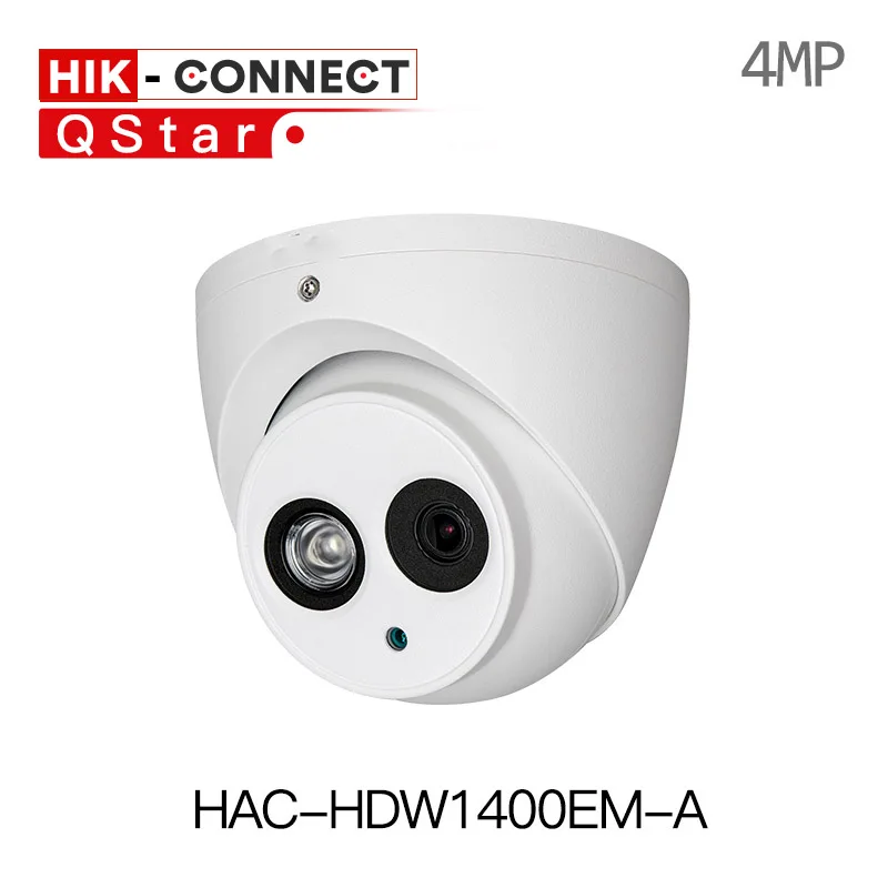 Оригинальный DAHUA HDCVI 4MP купол глазного яблока IR камера HAC HDW1400EM A металла Встроенный