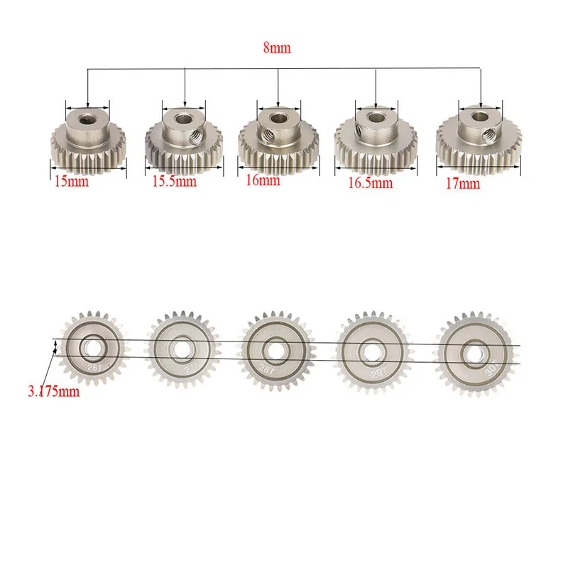 SULEVE 48DP 26T 27T 28T 29T 30T Шестерня мотора комбо набор для 1/10 RC автомобиля щеткой бесщеточный мотор