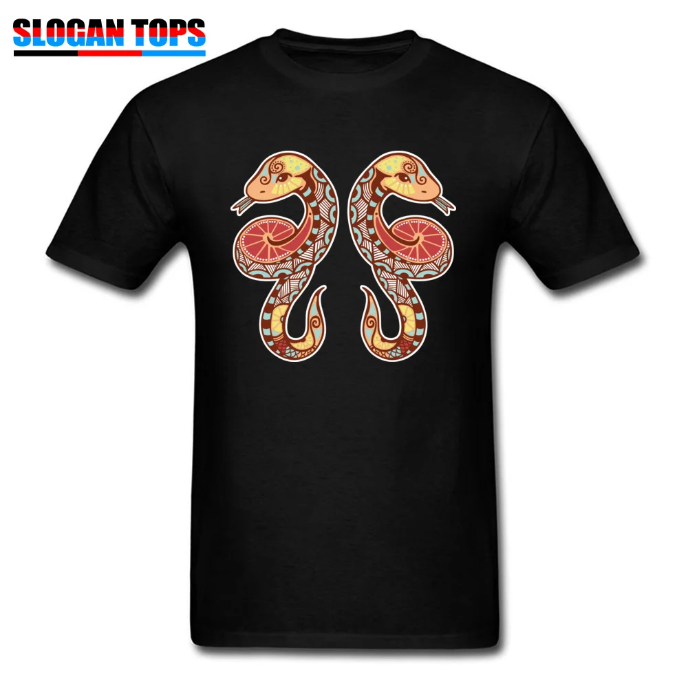 zodiac snake18912Y T Shirts for Men Birthday Lovers Day Tops Shirt Short Sleeve Dominant Casual Tops Tees Crew Neck 100% Cotton zodiac snake18912Y black