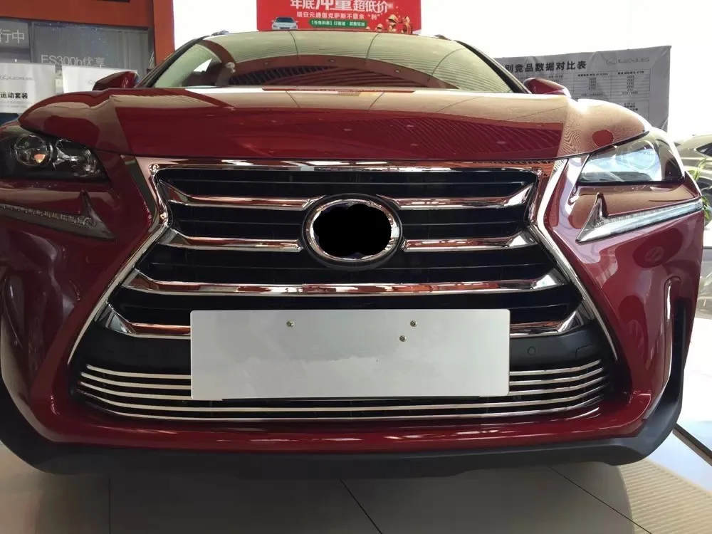 WELKINRY, авто покрытие, Стайлинг для Lexus NX,, ABS, хром, передняя головка, решетка, гоночный гриль, наклейка, литье, отделка