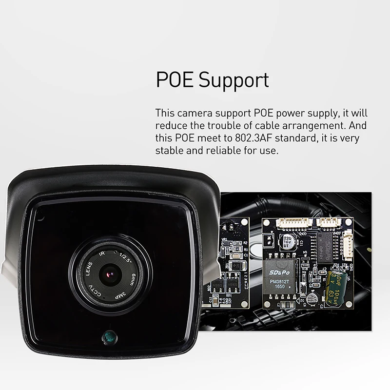 POE H.265 водонепроницаемый HD 3MP Массив светодиодный ИК уличная ip камера 1296 P/1080 P