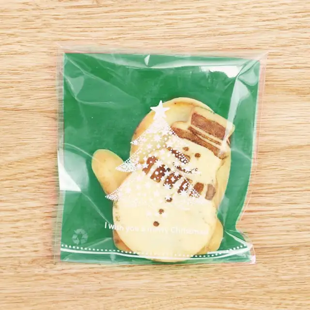 100pcs Christmas Tree Self Adhesive Gift Ng Bags Clear Cookie 100pcs Christmas Tree Self Adhesive Gift Ng Bags Clear Cookie Wedding Candy Party