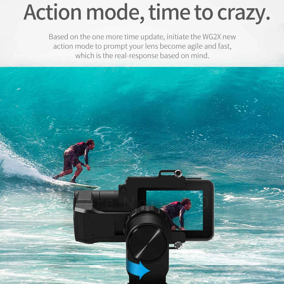 Feiyu FY WG2X Splashproof Wearable 3 Axis Gimbal dslr stabilizer with 360 Degree Panning with Gopro Hero Session 7 5 6 4K PK WG2