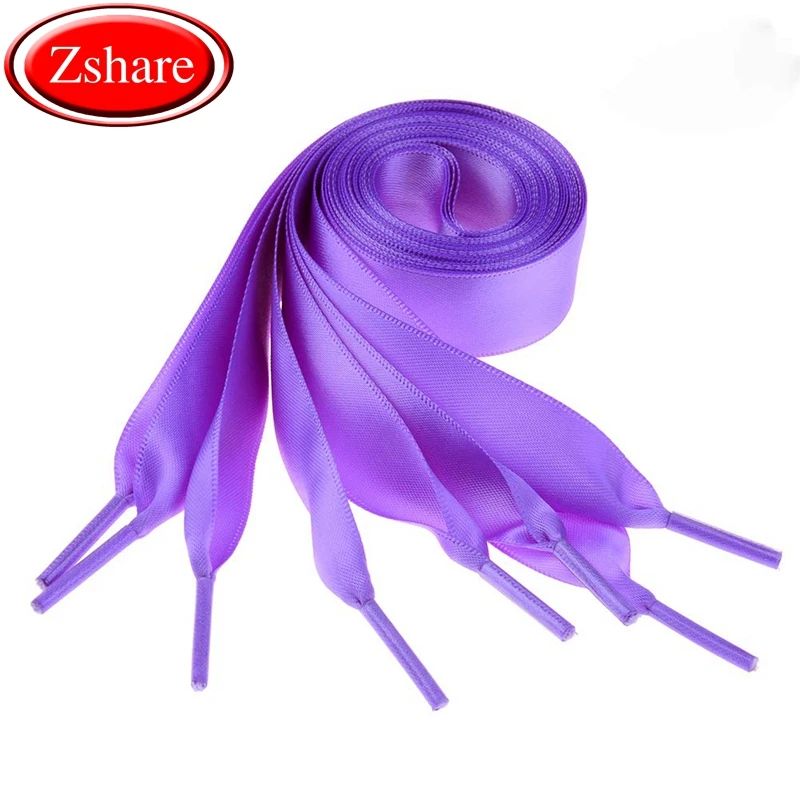 

1 Pair/ high quality 2 cm width shoelaces fashion satin Silk ribbon shoelaces length 80/100/120CM leisure sport shoes laces S-1
