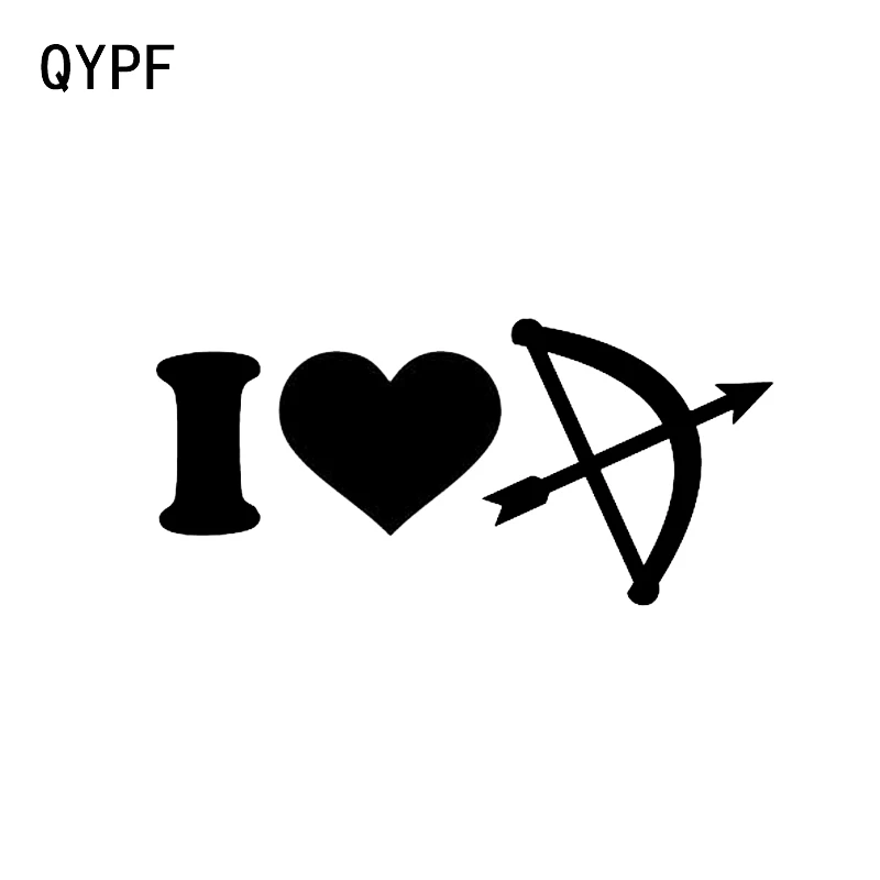 QYPF 14 1*6 5 см интересный I Love Archery спортивный фитнес Декор стикер для моделирования