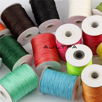 

20Pcs 2mm Width 80Meters Waxed Cotton Leather Cord DIY Handmade Beading Bracelet Jewelry Round Thread String Rope