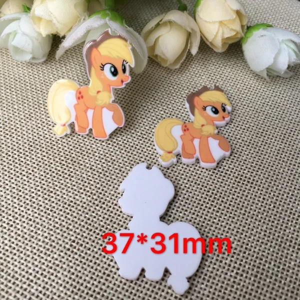 

10 pieces of DIY acrylic resin flat price pony handmade wedding gift wrap Brooch hair patch material 9899