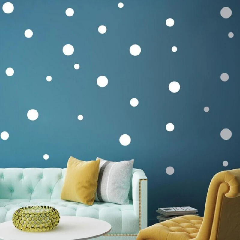 

DIY Wall Simple And Creative Multi-size Dots Removable Wall Stickers acrylic mirrored decorative wall stickers for children 2018