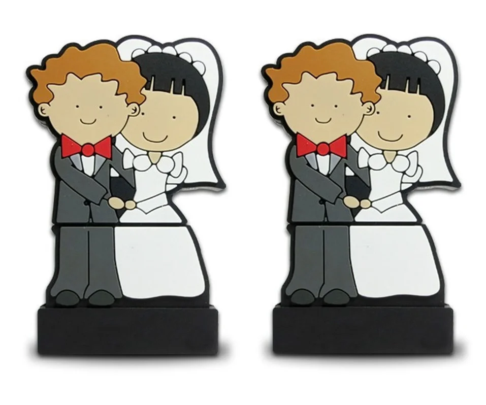 

Gift Wedding Usb Flash Drive 1gb 2gb 4gb 8gb 16gb 32gb Pendrive Couples usb memory stick Free by DHL (Custom LOGO)