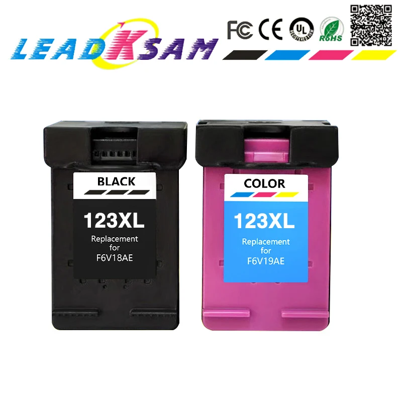 

LEADKSAM Remanufactured 123 XL Ink Cartridge compatible for hp123 for Deskjet 1110 2130 2132 2133 2134 3630 3632 3637