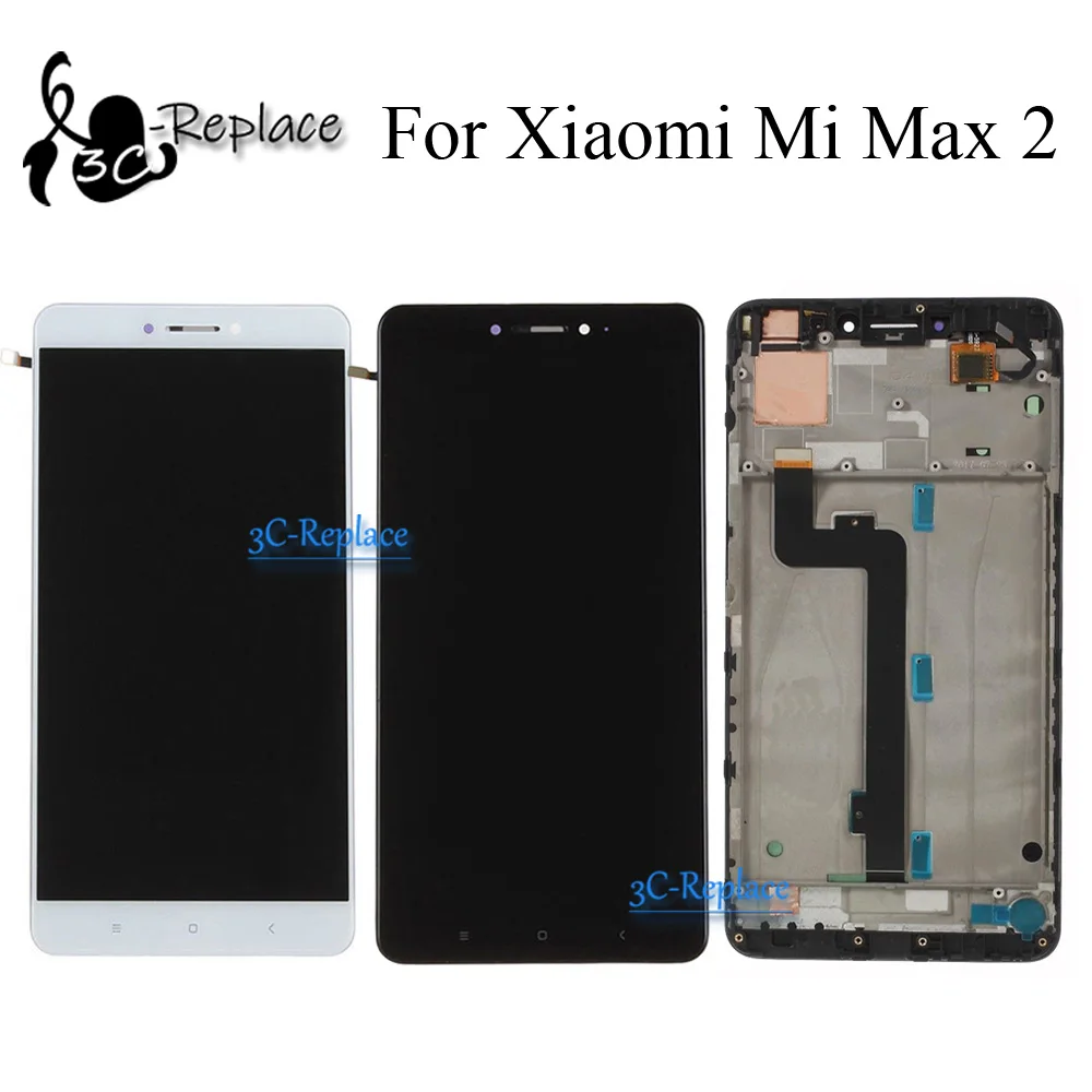 

High Quality 6.44 inch Full LCD DIsplay + Touch Screen Digitizer Assembly With Frame Replacement For Xiaomi Mi Max 2 MDE40 MDT4