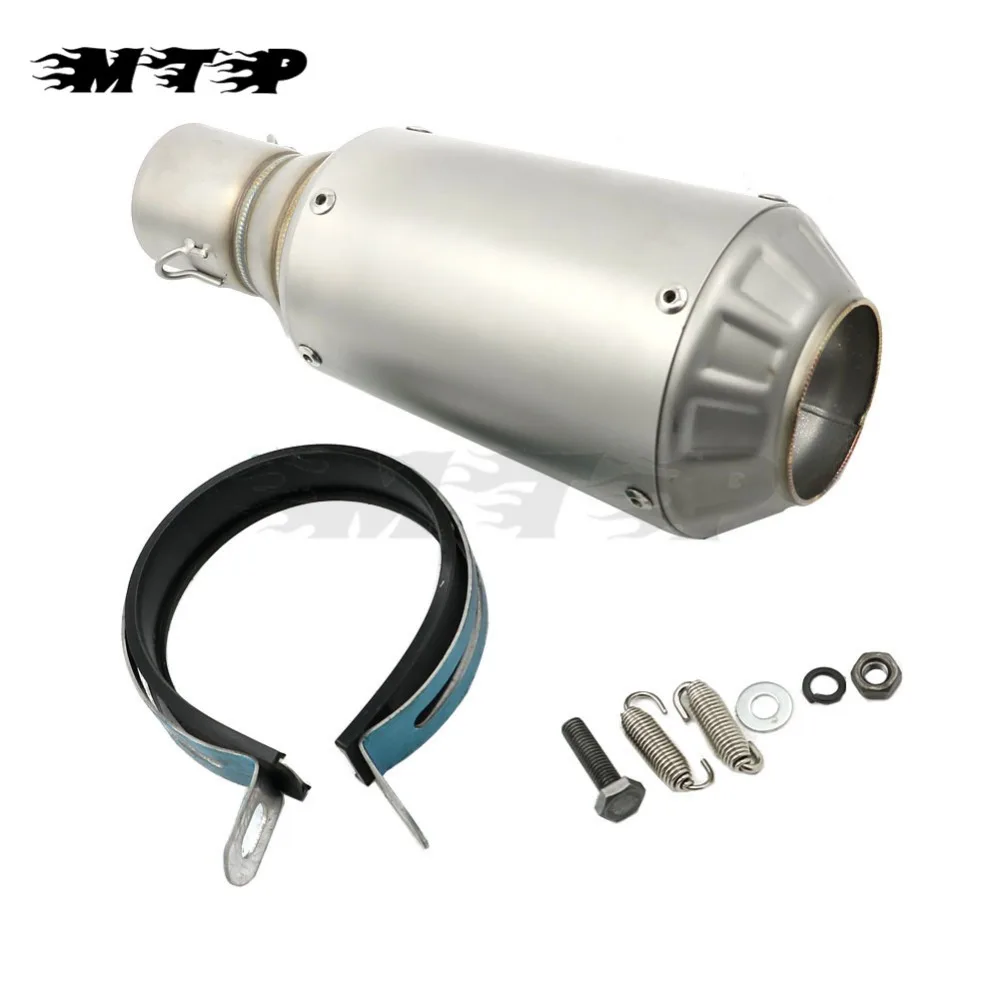 Stainless Steel 51MM Slip on GP Exhaust Muffler Pipe Universal Motorcycle For Motocross