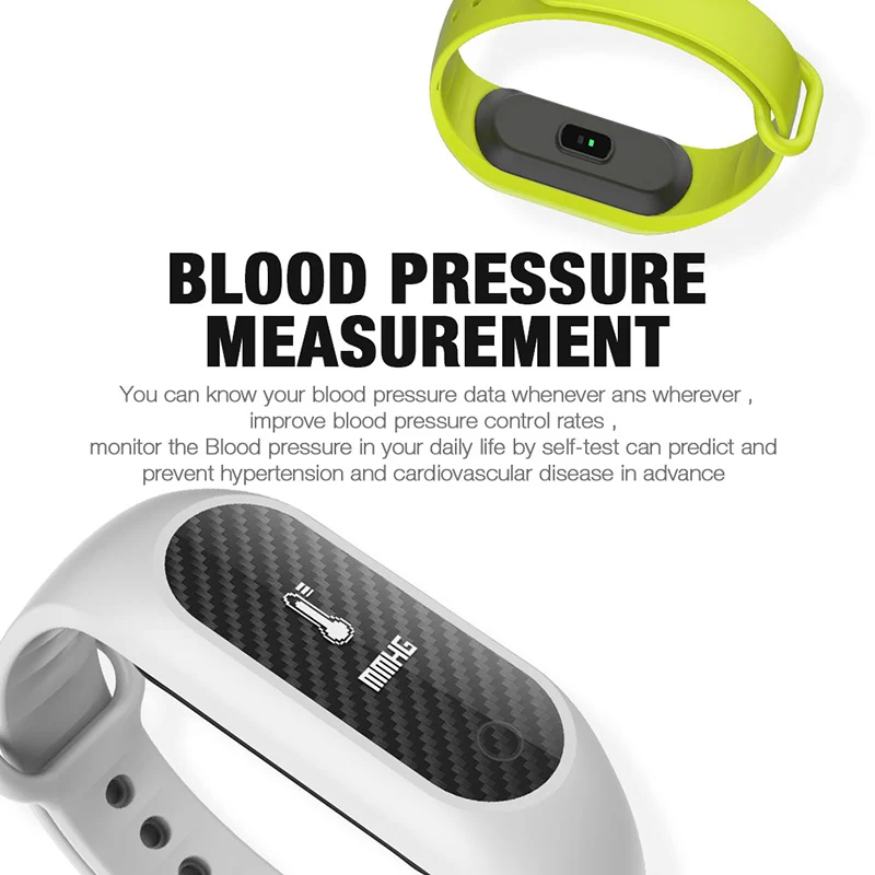 B15S 0.86inch OLED Heart Rate Blood Oxygen Pressure Monitor Pedometer Smart Bracelet For iphone X 8