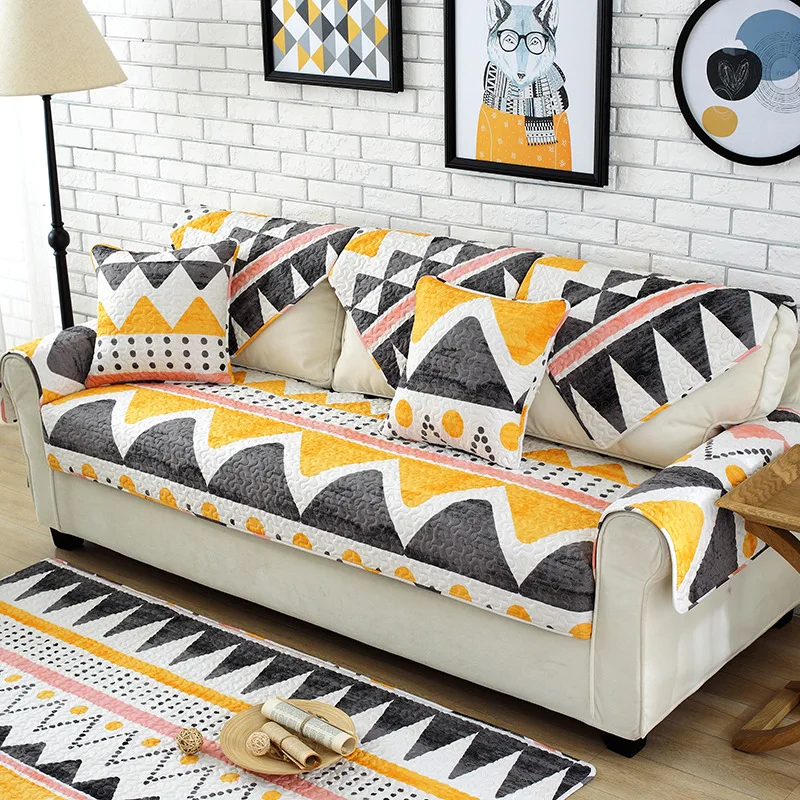 Northern Europe Cotton cloth slip sofa cushion Modern cushion four