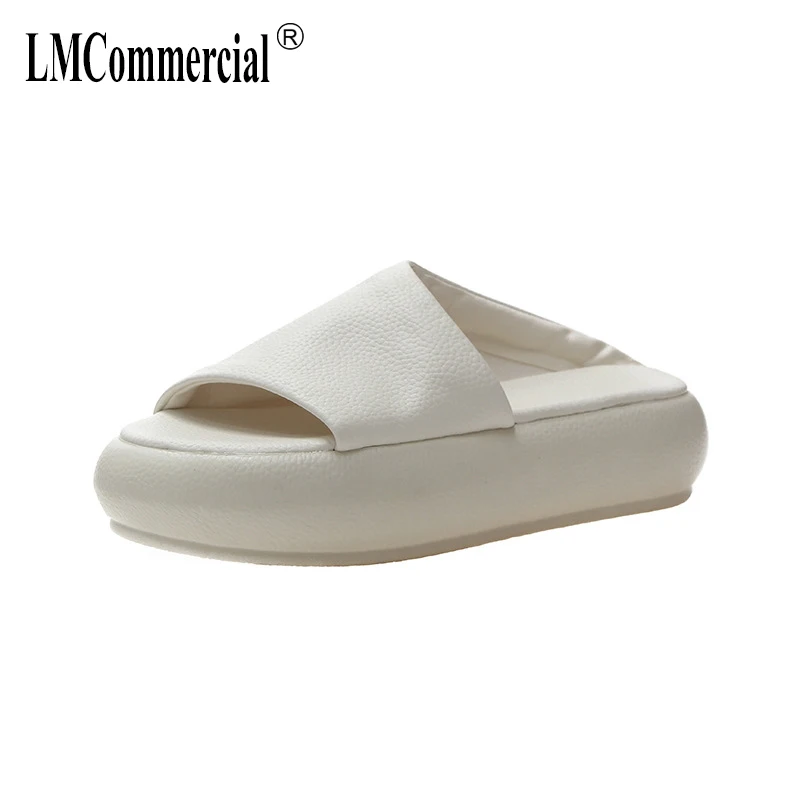 

Slippers Womens Leisure Candy Litchi Thick Bottom Orange Open Toe Muffin for Summer luxury shoes women designers slippers women