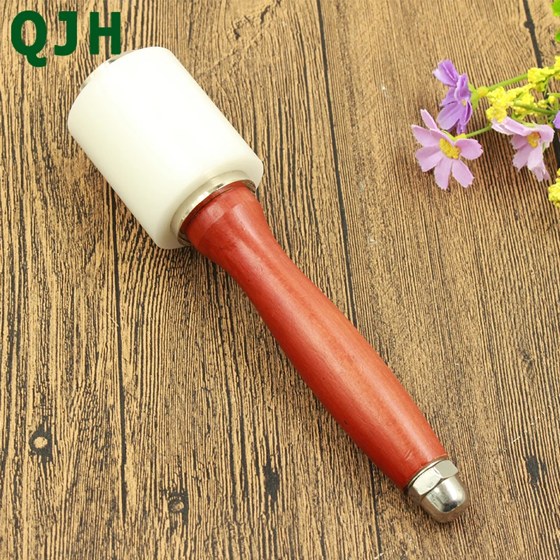 Professional Leather Carve Hammer Nylon Hammers Mallet Wood Handle For