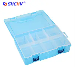 2 Слои коробка для хранения Пластик синий прозрачный съемный чехол для хранения для электронных Компоненты Интимные аксессуары Raspberry Pi 3