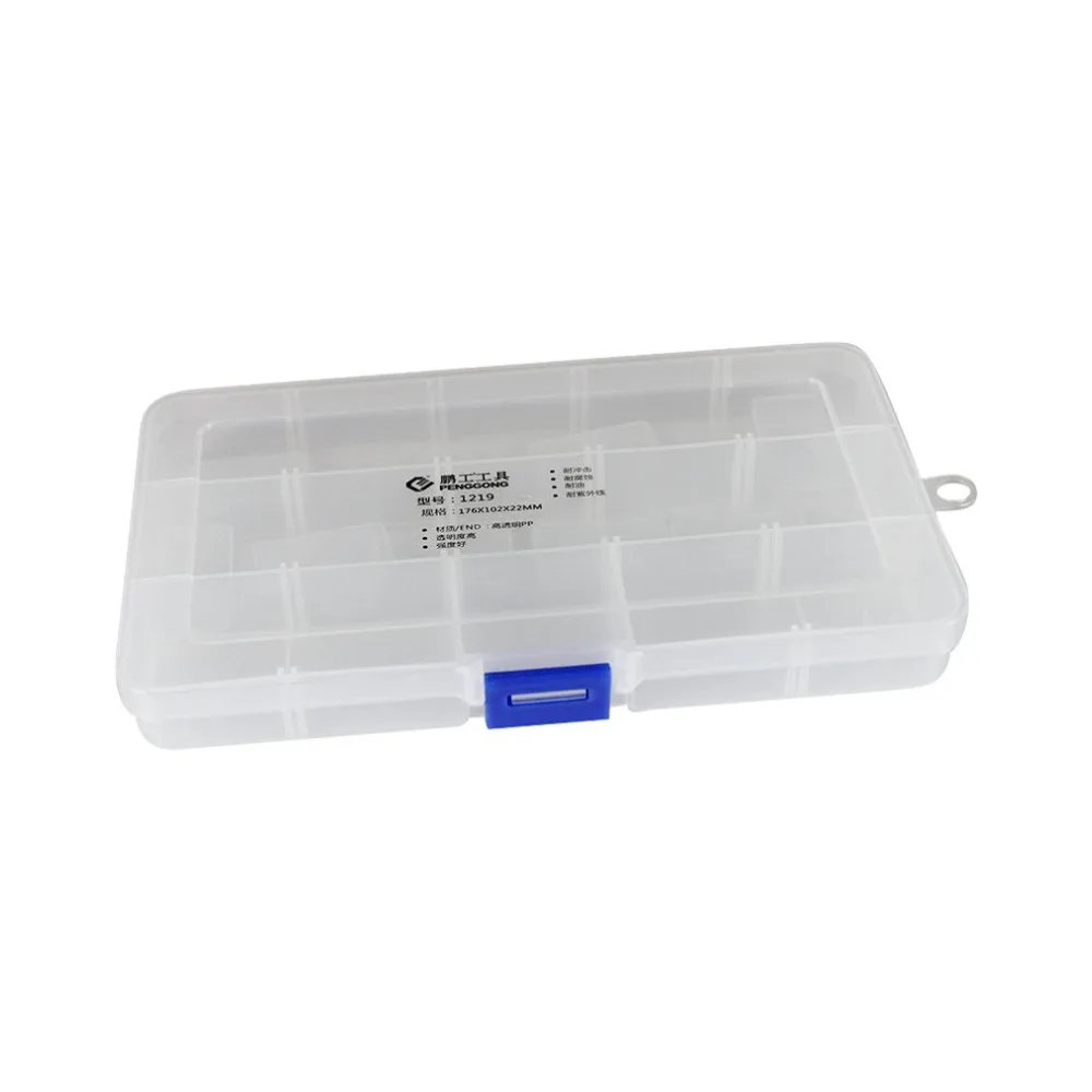Пластиковый ящик для инструментов прозрачный ящик для инструментов электронные детали, болты коробка для хранения пластиковый для