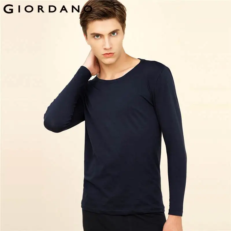 Aliexpress.com : Buy Giordano Men Thermal Undershirt Winter Crewneck ...