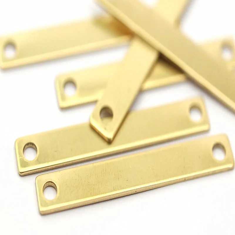 10pc.. Raw Brass Stamping Connector , Blanks (44x6 mm) B0186brass