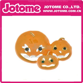

High Quality Halloween Costume Crystal Rhinestone Three Pumpkin Faces Brooches