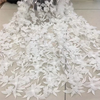 

VILLIEA High Quality Nigerian Lace Fabrics 2018 White Soft Flowers African French Net Lace Fabric Embroidered Tulle Mesh Lace
