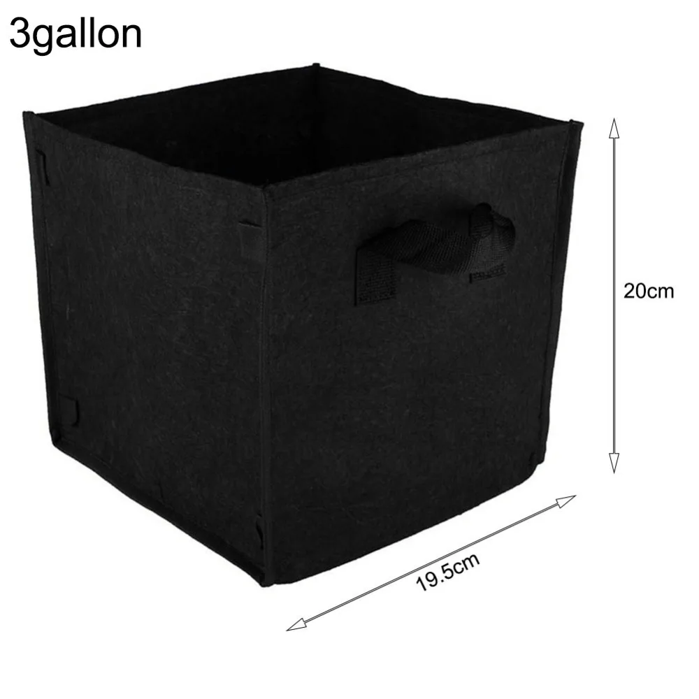 

Square Felt Black Garden Plant Grow Bag Vegetable Flower Pot Planter DIY Potato Garden Pot Plant Eco-Friendly Grow bag