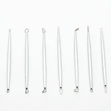 7 шт./лот двойной головкой металлический скребок пластилин цветной глины инструмент комплект инструментов зубило DIY Playdough игрушки Fimo глины инструменты