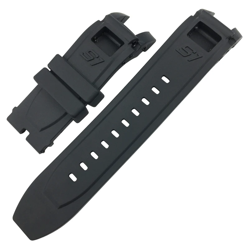 

24mm High Quality Rubber Silicone Watch Strap Black Waterproof Watchband Suitable for Invicta Series Watch Accessories for Man
