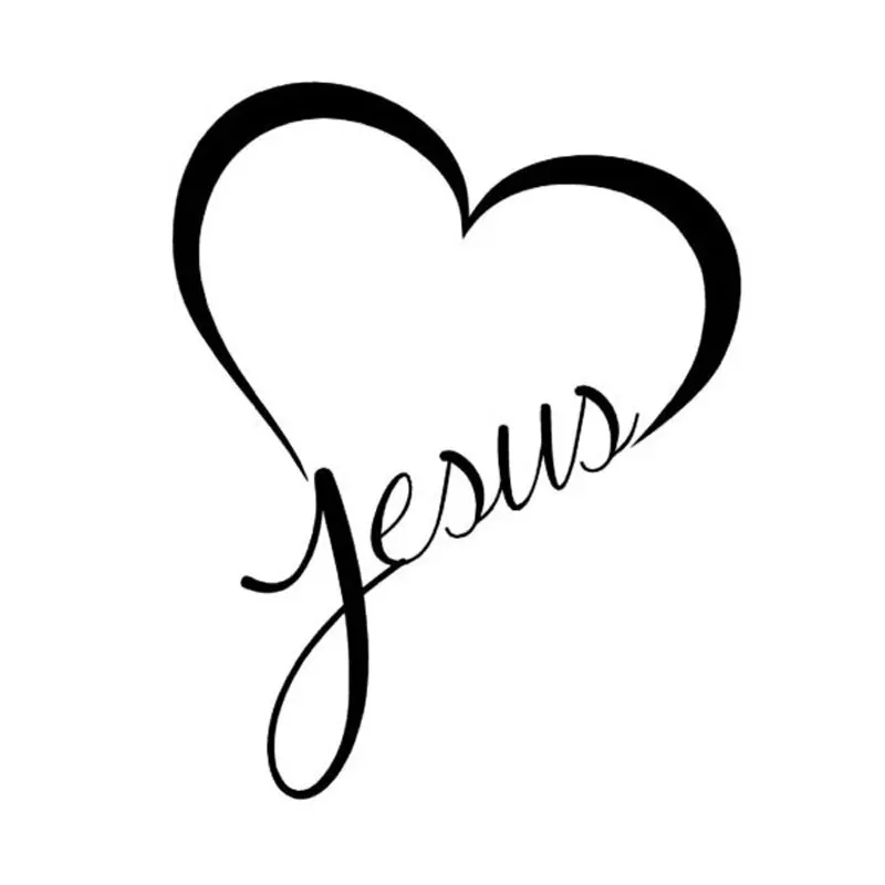 

11.5CM*14.5CM Personality Love Jesus Christian Vinyl Decal Accessories C5-0539