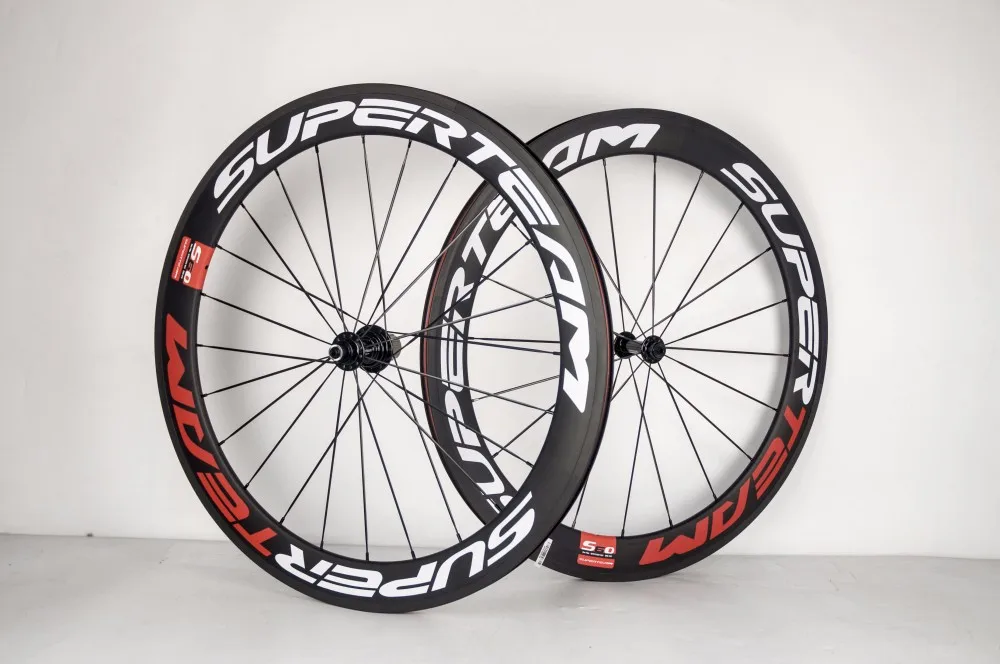 Sale Superteam carbon clincher 700c 60mm road bike wheels UD matte 3