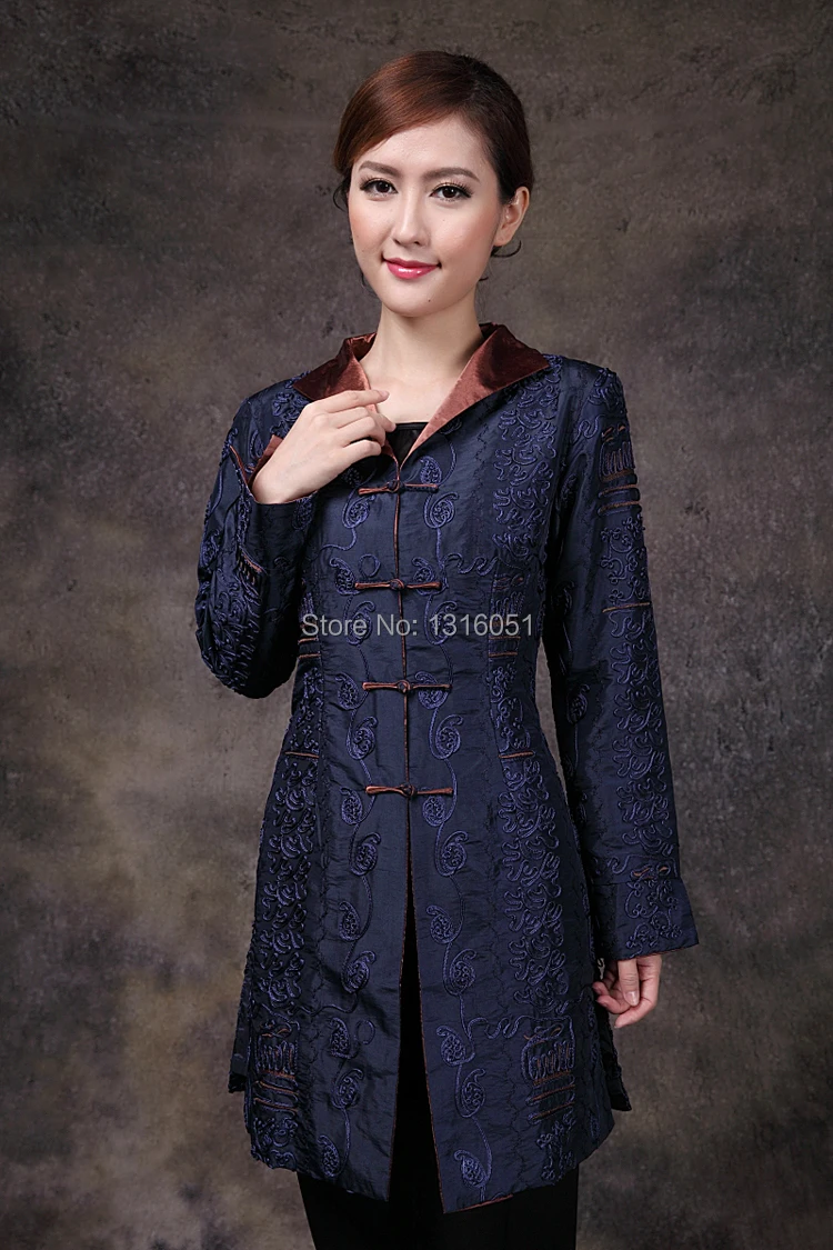 Китайской традиции Для женщин вышивать пояса lengthe пыли пальто куртка M, L, XL, XXL 3XL 4XL 5XL
