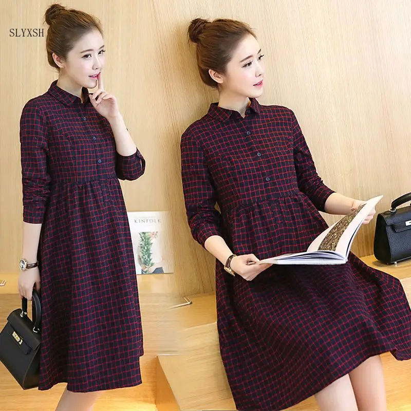 

Maternity Clothes T-shirt Dress For Pregnant Women Autumn Winter Maternity Nursing Dress For Pregnancy Breastfeeding Outfits