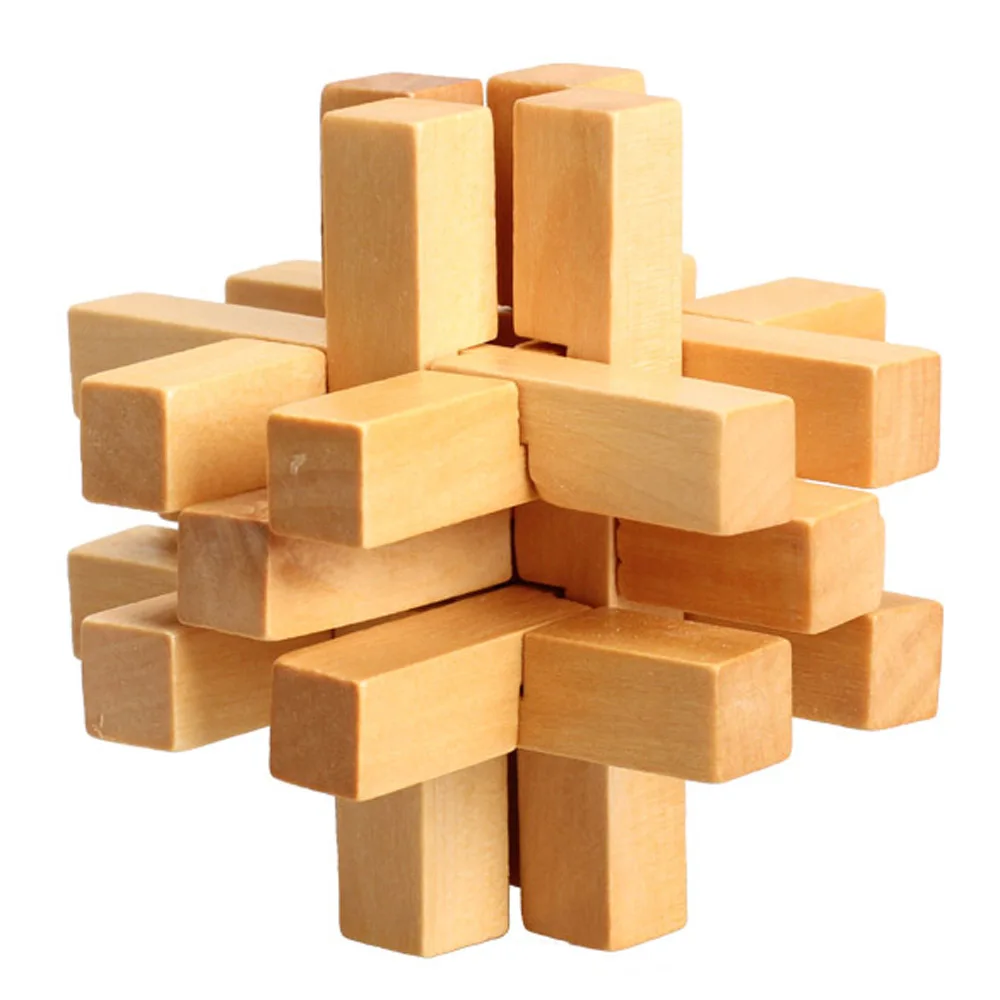 Традиционный Китайский Деревянные Игрушки 3D Puzzle Четырнадцать Блокировка Взрослых Детей Интеллект Образование Игрушки Головоломки Замок