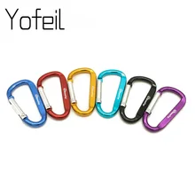 Mousqueton à boucle en D en alliage d'aluminium pour escalade en plein air, porte-clés de survie, crochet d'escalade à Clip pour sac à dos, 1 pièce