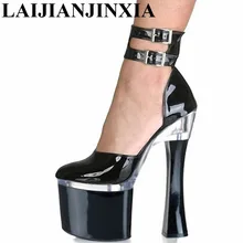 LAIJIANJINXIA/Женская обувь для танцев на платформе с высоким каблуком 18 см; обувь для выступлений; обувь со звездами; модельная обувь; Свадебная обувь