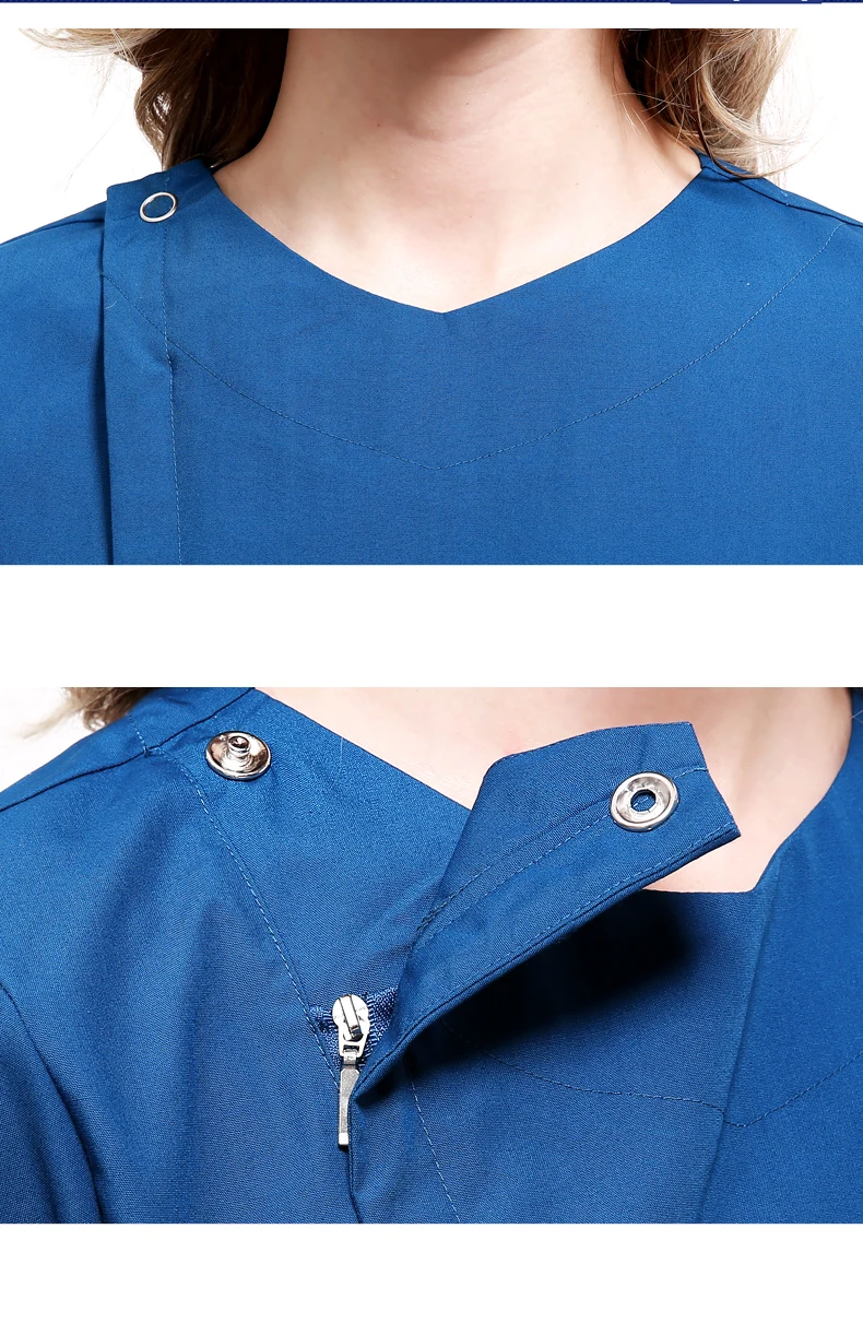 Медицинская одежда скраб наборы хирургических платья Врачи Медсестры короткий рукав форма стоматологии устные клинике доктор ПЭТ спецодежды общего