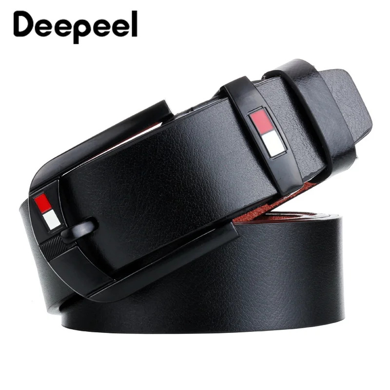 

Deepeel 3.7X115cmBelts for Men Retro Faux Leather PU Pin Buckle Waistband Casual Antique Imitation Leather Pants Decoration Belt