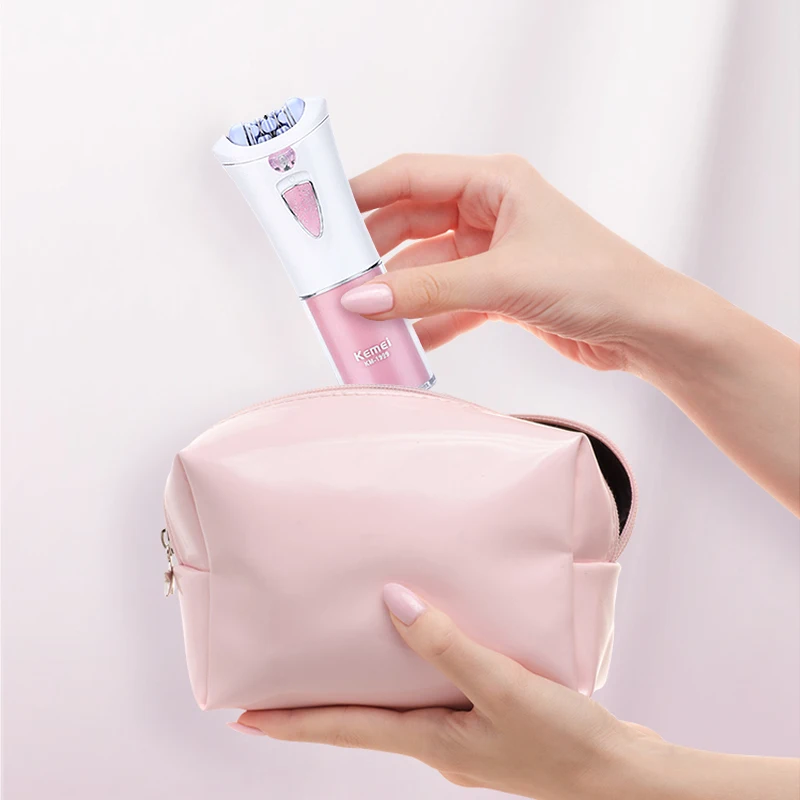 Kemei Mini Electric Epilator For Women Care Depilador Hair Removal Machine Shaver epilator Female Body Face Depilatory tool D40