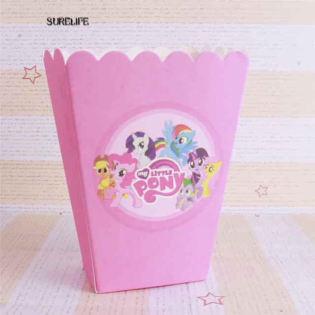 60pcs Paper Popcorn Box Cup My Little Pony Theme Party Decoration 60pcs Paper Popcorn Box Cup My Little Pony Theme Party Decoration For Baby Hy Birthday
