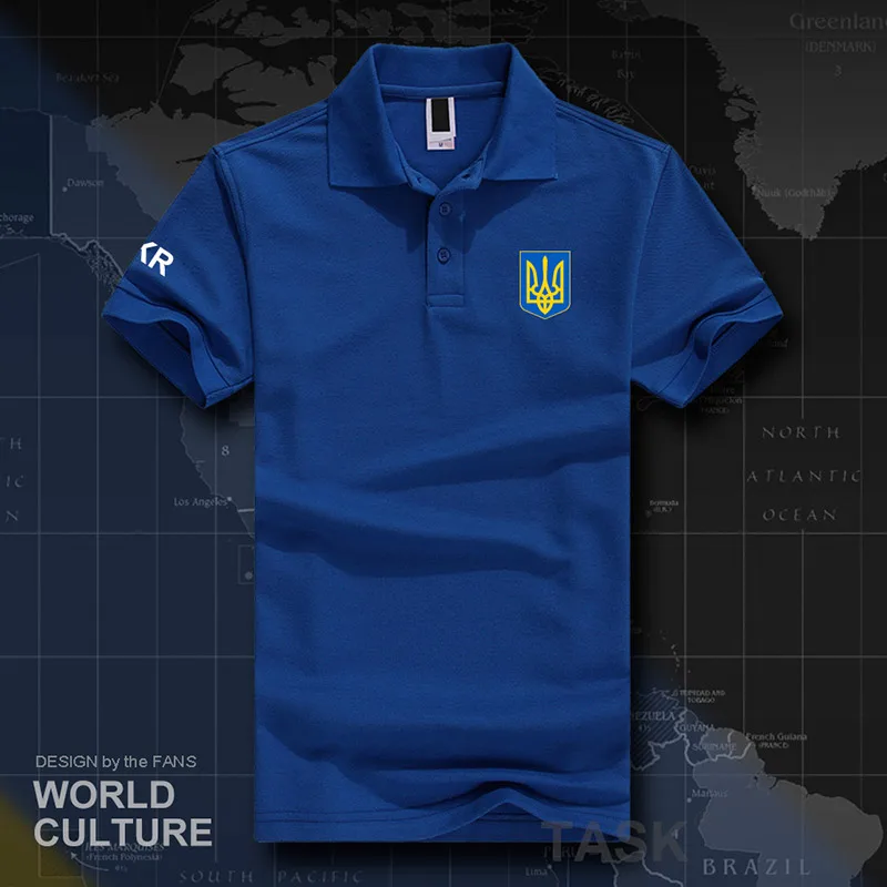 Украина украинский мужские Поло рубашка для мужчин короткий рукав белый брендов с принтом для страны хлопок nation team флаги - Цвет: polo-royal