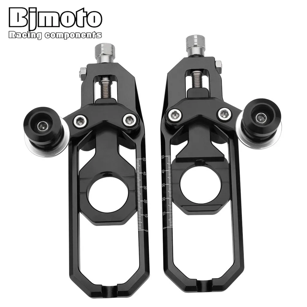 Motocross GSXR600 750 CNC Catena Rear Axle Chain Adjuster Tensioners with Spools For Suzuki GSXR