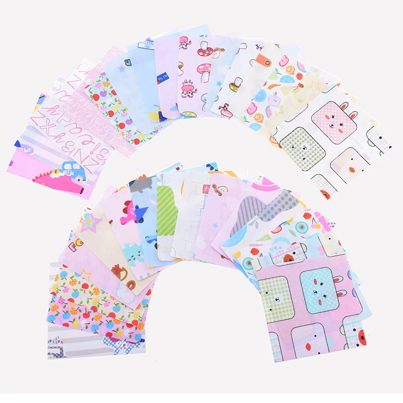 Cotton Craft Fabric Cotton Fabric Craft Fabric Fabric Material 30Pcs/Lot 10x10cm Random Color Print Twill Cotton Fabric Bundle/Patchwork For DIY Quilting Sheet Pillow Sewing Materials