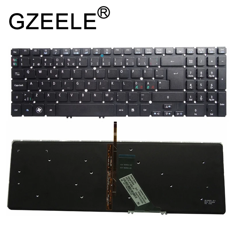 GZEELE Новый ND Nordic клавиатура с подсветкой Клавиатура ноутбука для ACER V5-571G V5-571 V5-551G