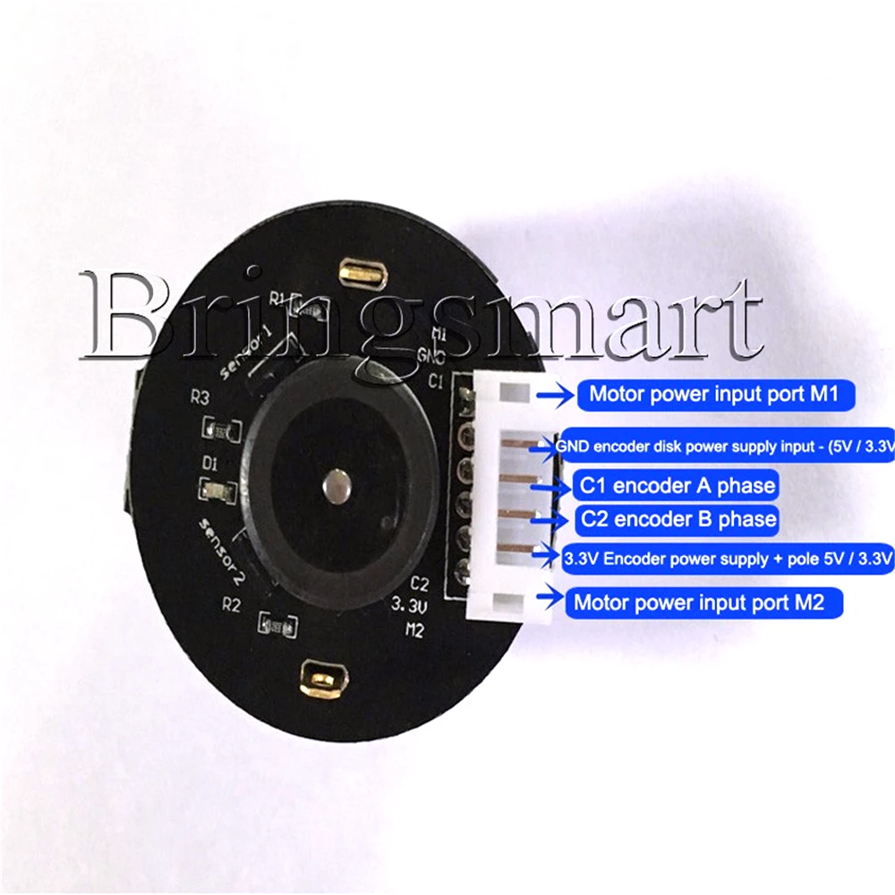 Bringsmart высокое Скорость высокой точности RK-520B DC 10000 об/мин двигатель кодер микро мотор с кодом диск угольные щетки 12V 6 вольтового источника электропитания постоянного тока